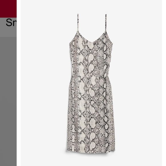 snakeskin slip dress
